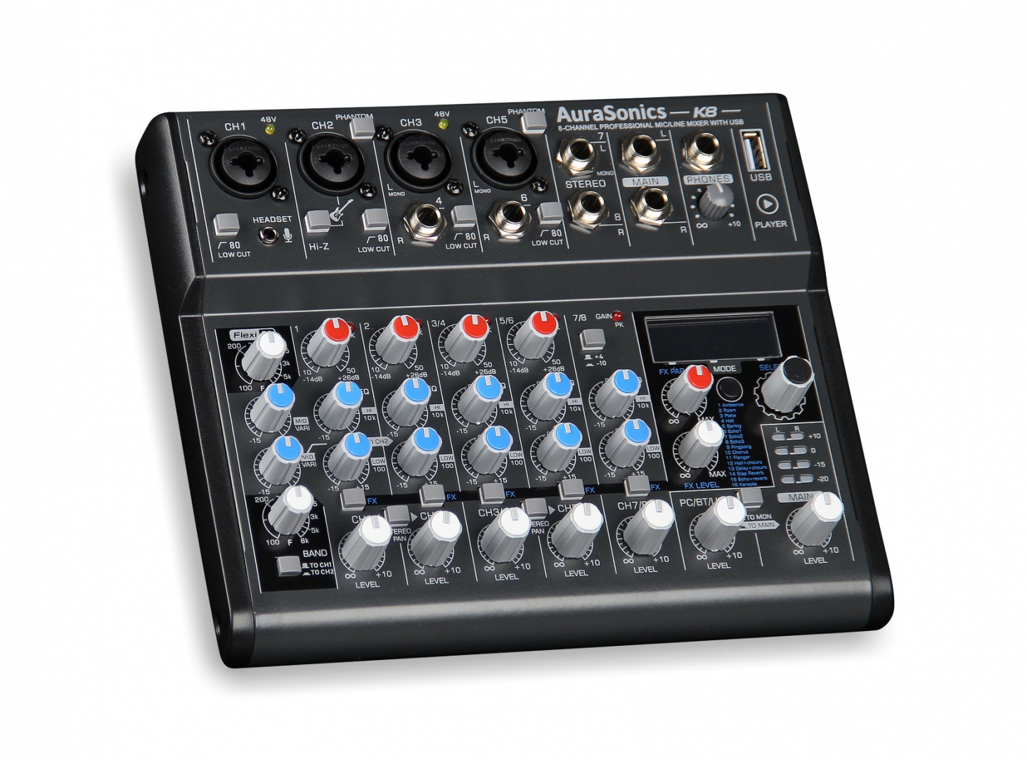 AuraSonics K8 компактный микшерный пульт в Пласте