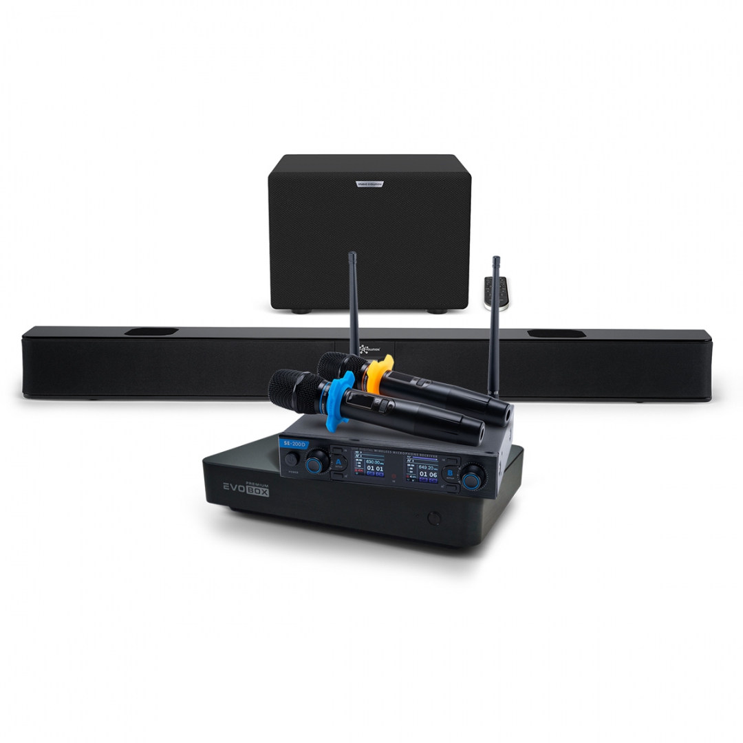 Hi-End караоке-система EVOBOX Premium + EvoSoundBar (саундбар с караоке) в Пласте