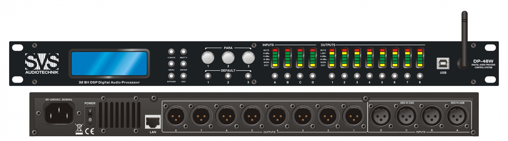 SVS Audiotechnik DP-48W Цифровой процессор: 4 входа 8 выходов в Пласте