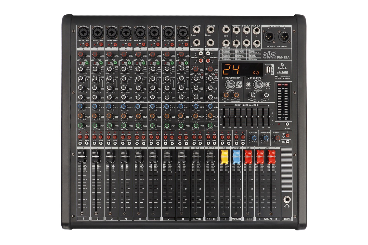 SVS Audiotechnik mixers PM-12A Активный аналоговый микшерный пульт, 12-канальный в Пласте